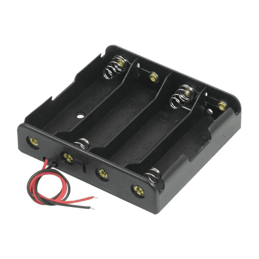 Porta Pilas Doble A X4 6v